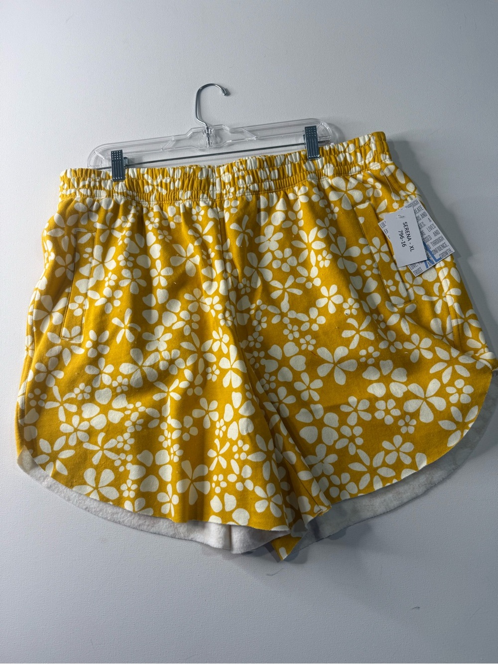 LuLaRoe Yellow Floral Athletic Shorts